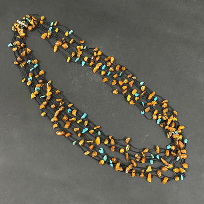 Natural Amber Chips Necklace - Gem Avenue