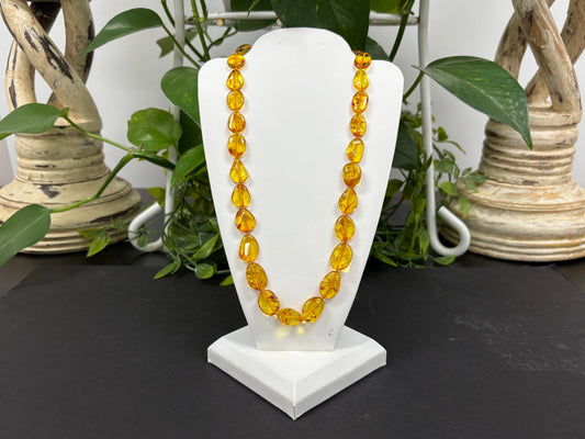 Natural Amber Beads Necklace - Gem Avenue