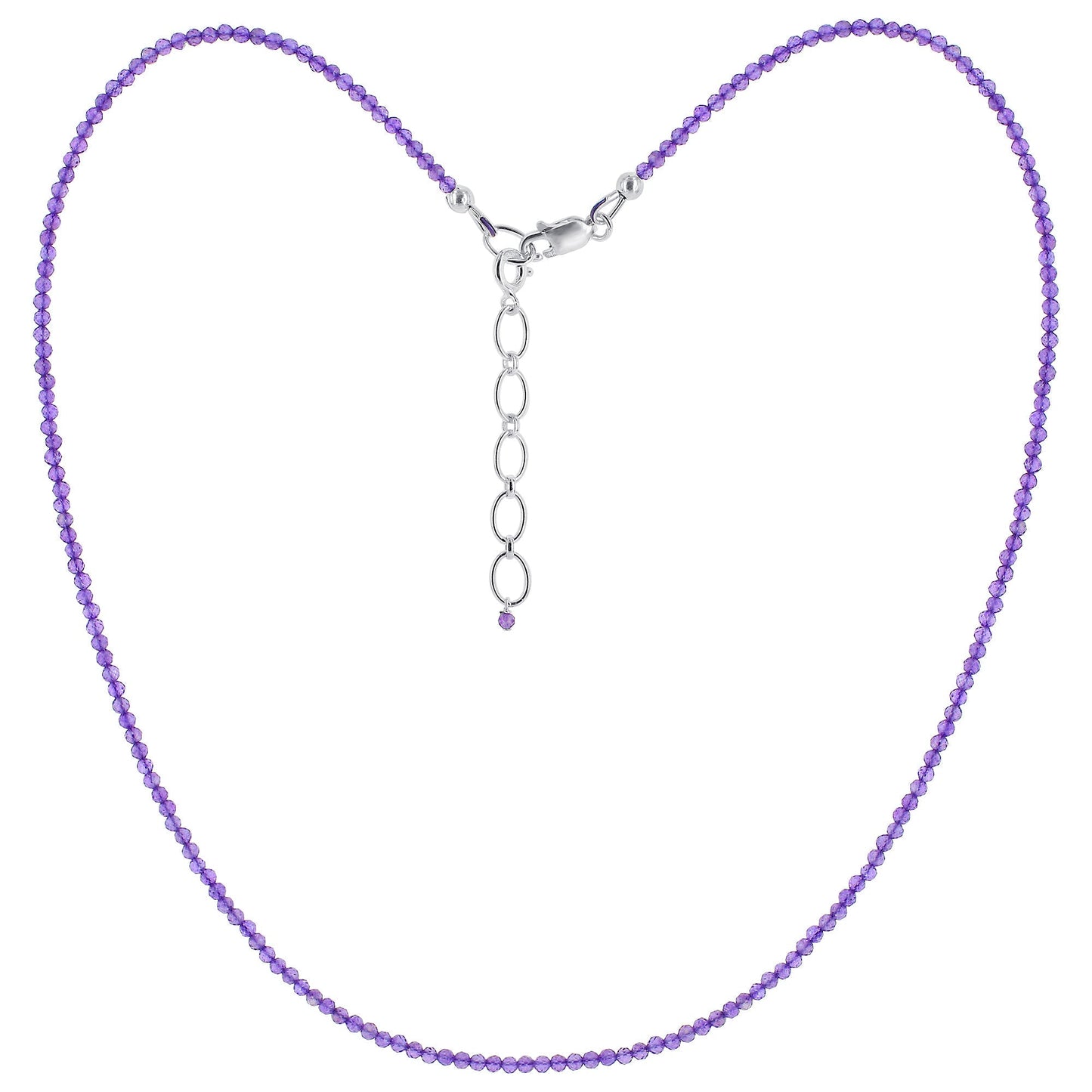 925 Sterling Silver Amethyst Gemstone Necklace for Women - Gem Avenue