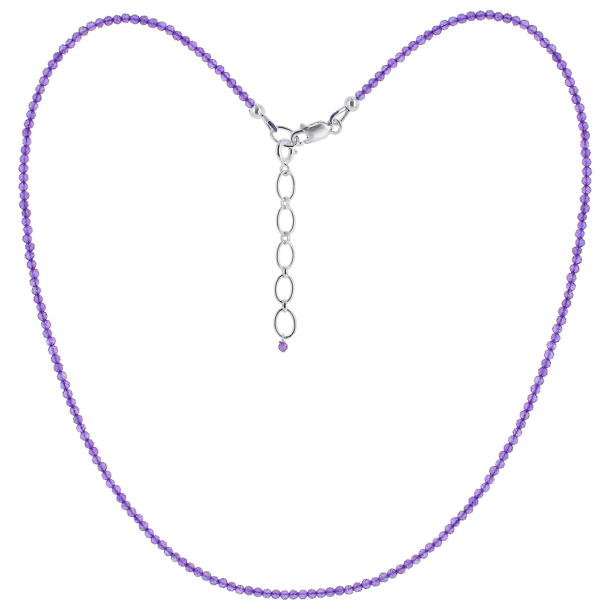 925 Sterling Silver Amethyst Gemstone Necklace for Women - Gem Avenue