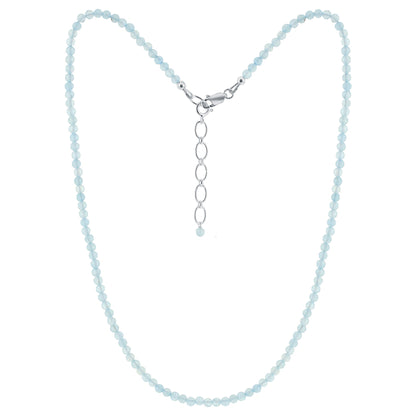 925 Sterling Silver Aquamarine Gemstone Necklace for Women - Gem Avenue