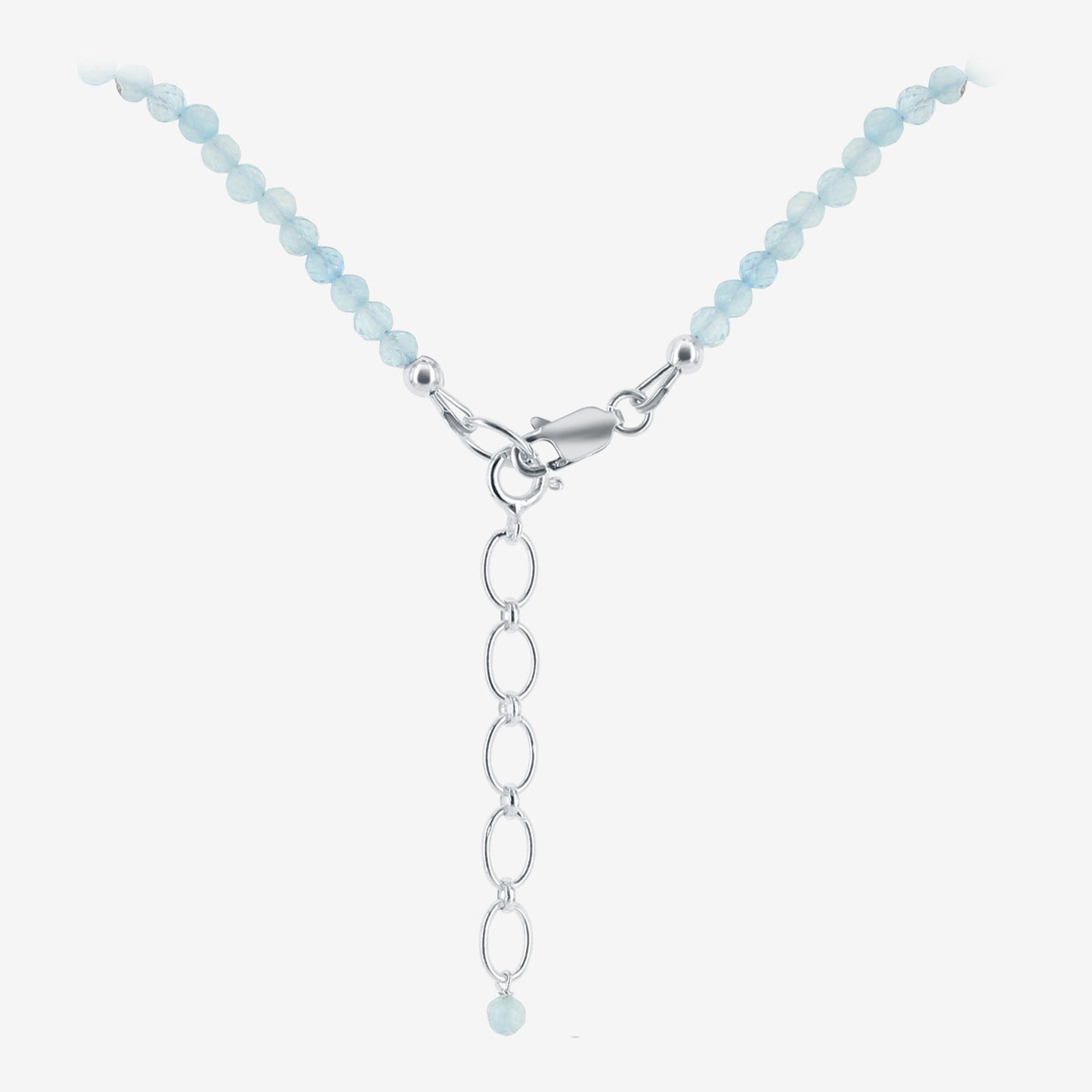 925 Sterling Silver Aquamarine Gemstone Necklace for Women - Gem Avenue