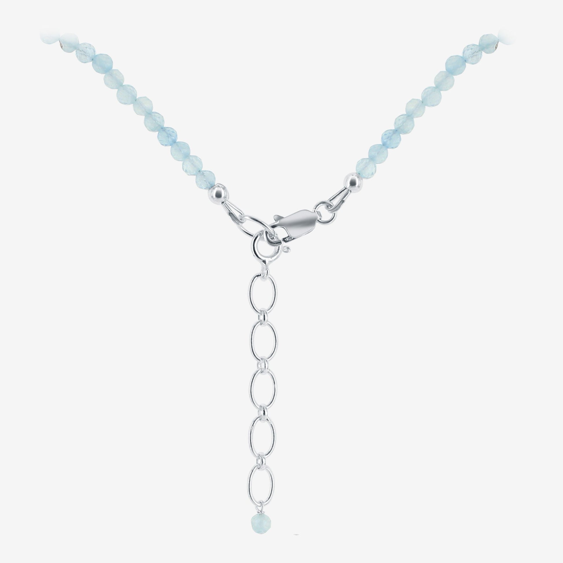 925 Sterling Silver Aquamarine Gemstone Necklace for Women - Gem Avenue