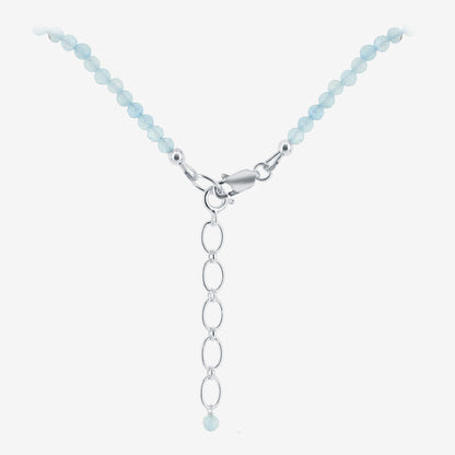 925 Sterling Silver Aquamarine Gemstone Necklace for Women - Gem Avenue