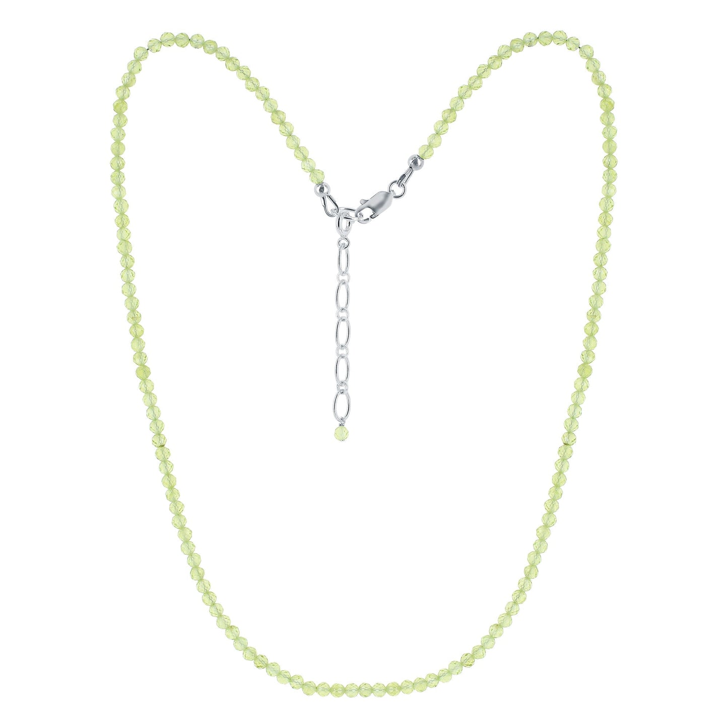 925 Sterling Silver Peridot Gemstone Necklace for Women - Gem Avenue