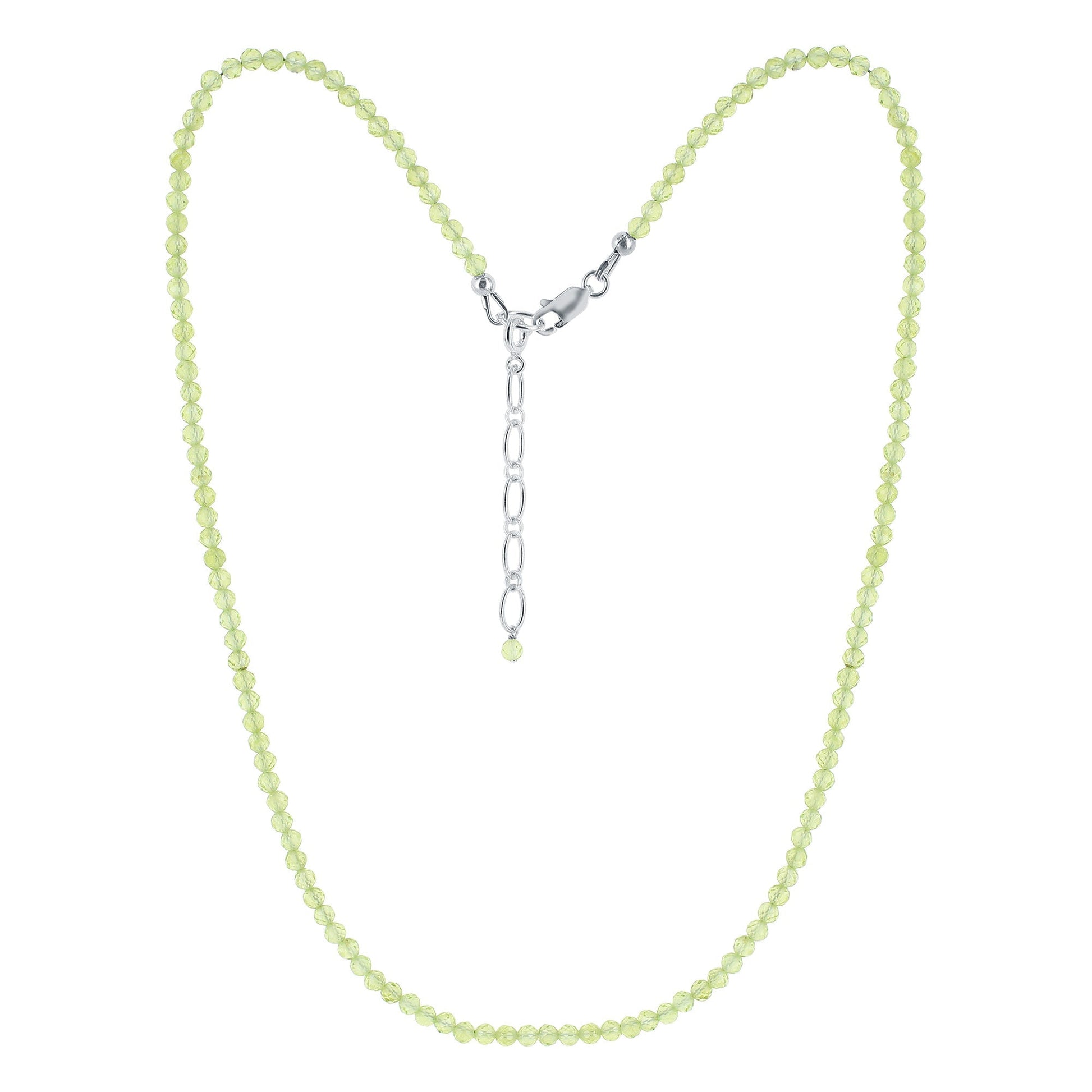 925 Sterling Silver Peridot Gemstone Necklace for Women - Gem Avenue