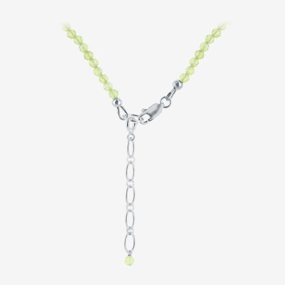 925 Sterling Silver Peridot Gemstone Necklace for Women - Gem Avenue