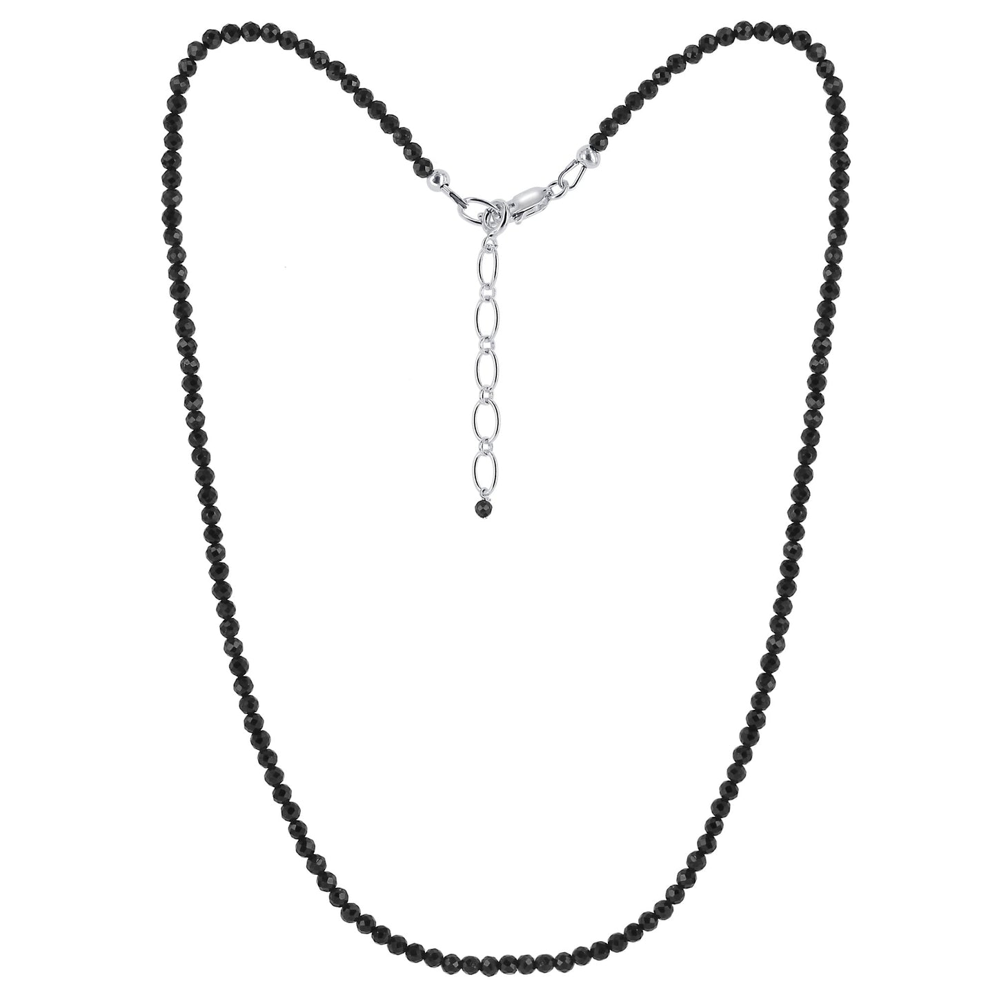 925 Sterling Silver Black Tourmaline Gemstone Necklace for Women - Gem Avenue
