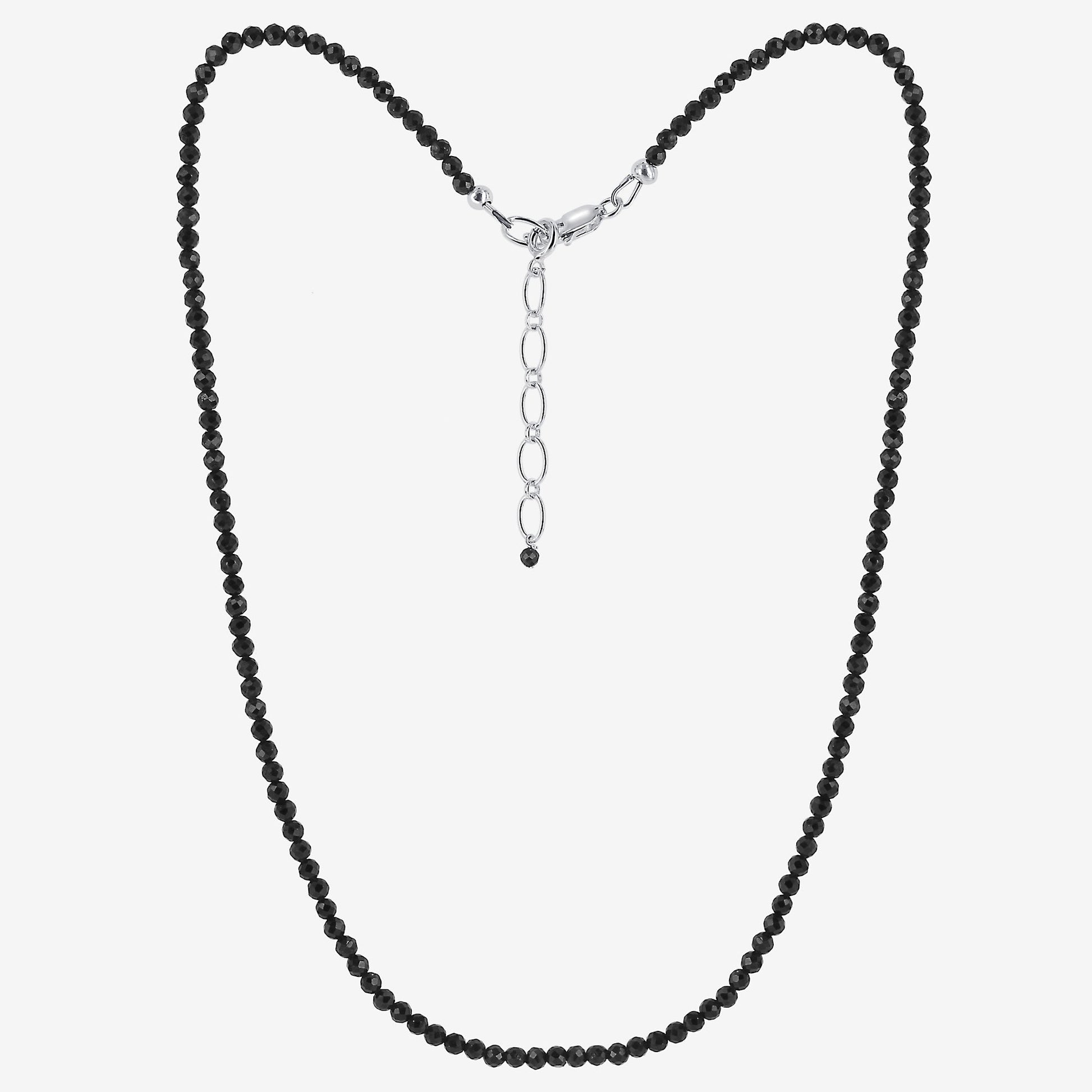 925 Sterling Silver Black Tourmaline Gemstone Necklace for Women - Gem Avenue