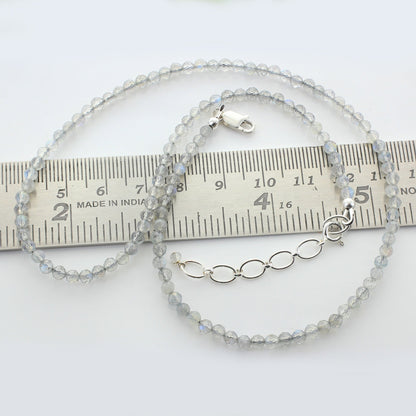 925 Sterling Silver Labradorite Gemstone Necklace for Women - Gem Avenue