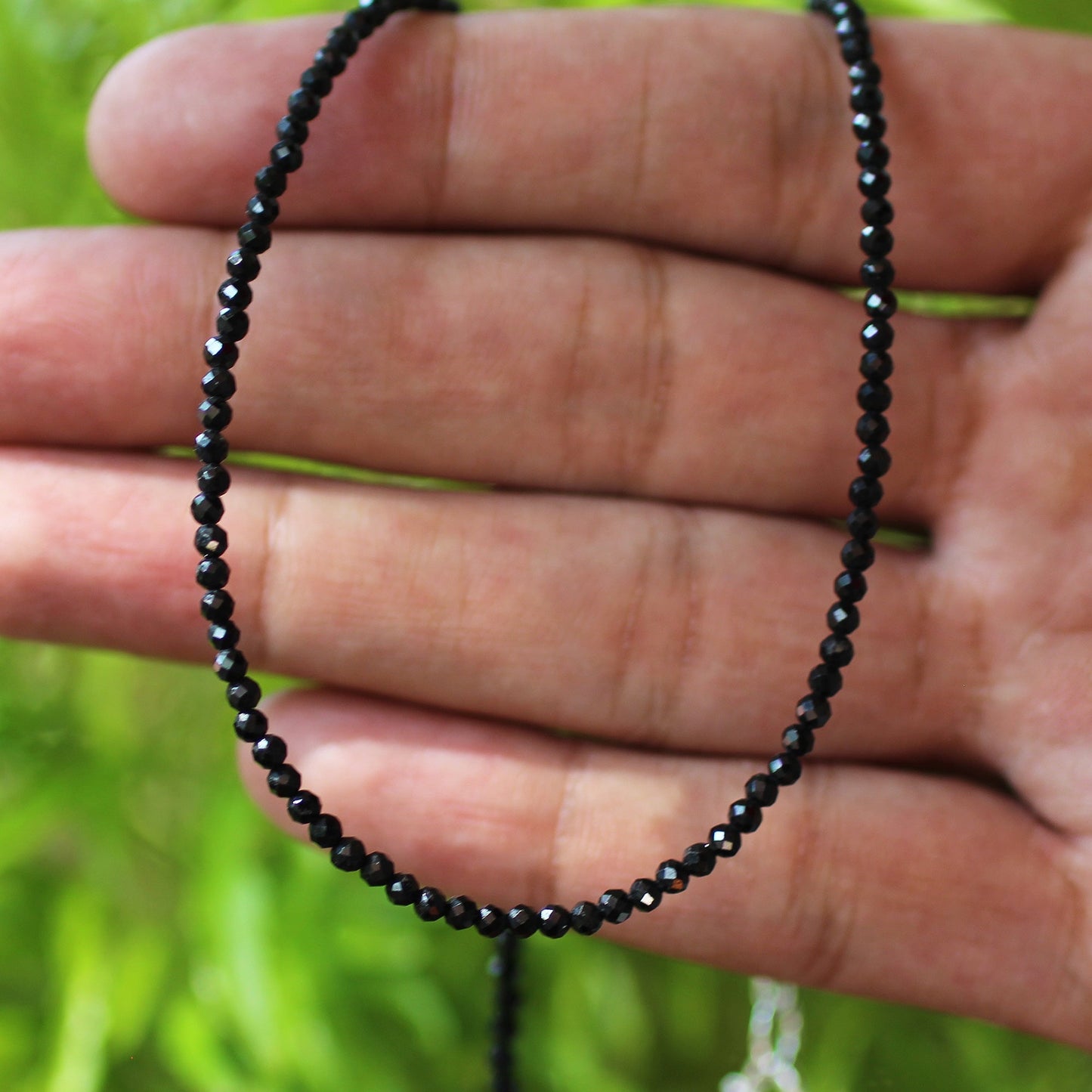 925 Sterling Silver Black Spinel Gemstone Necklace for Women - Gem Avenue