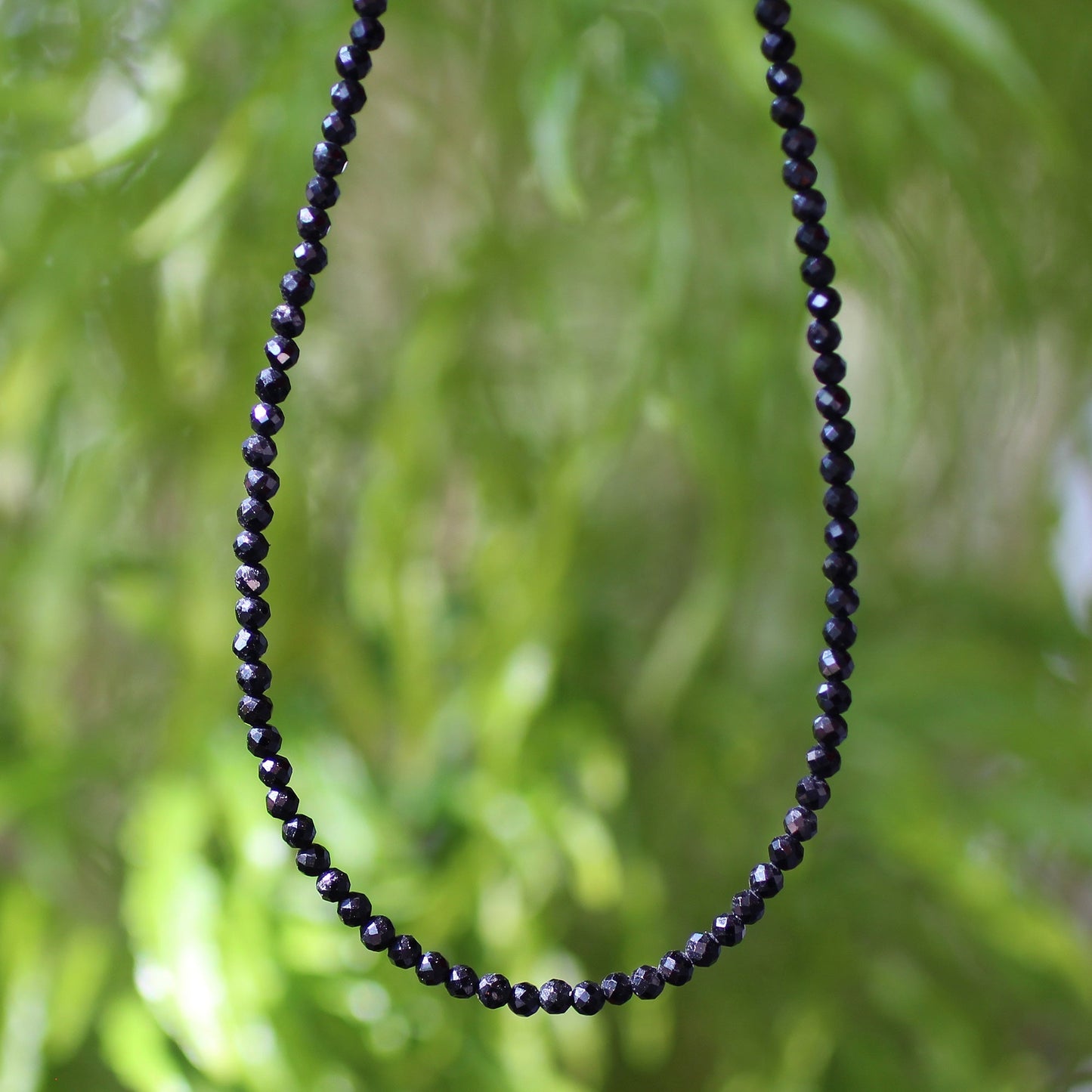 925 Sterling Silver Black Spinel Gemstone Necklace for Women - Gem Avenue