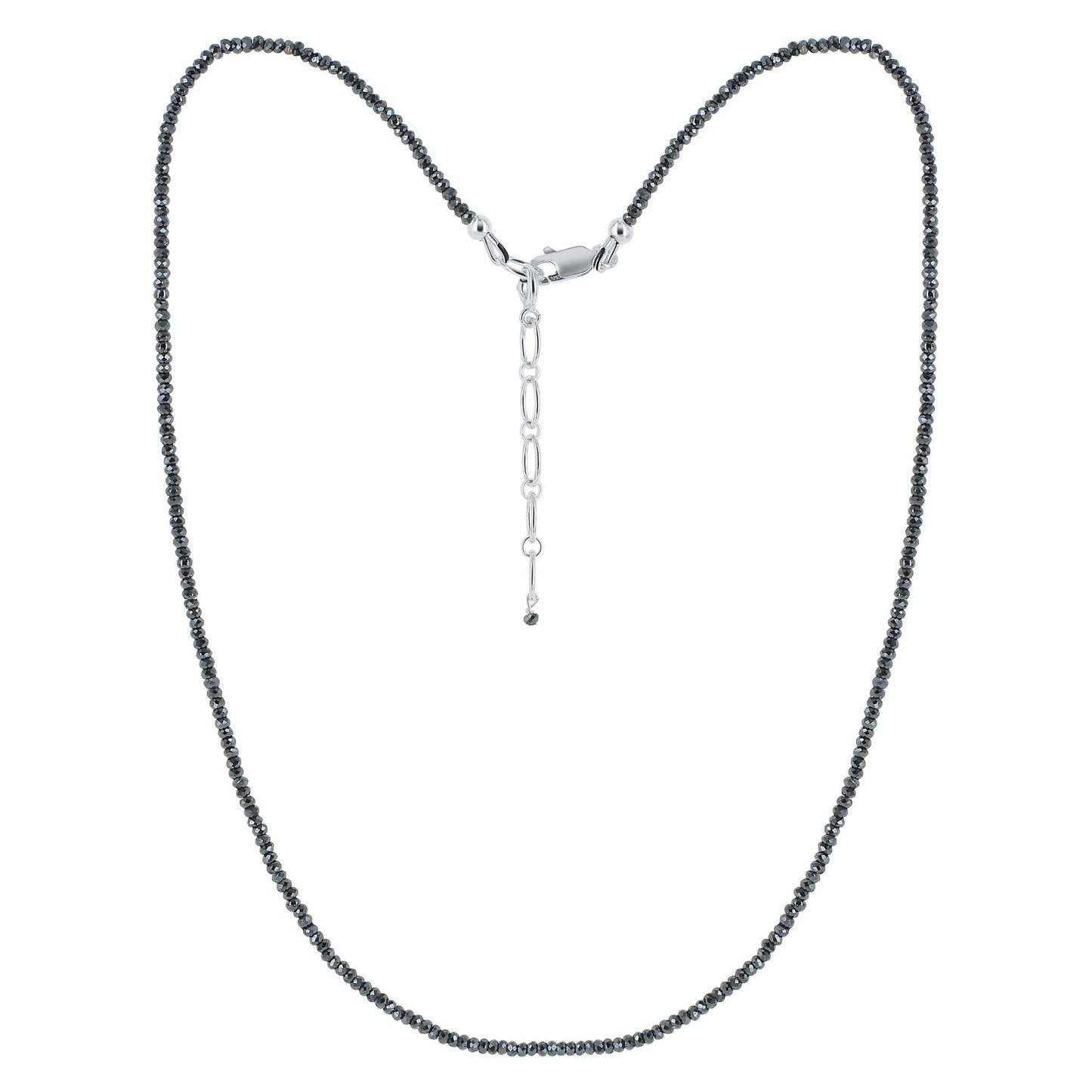 925 Sterling Silver Hematite Gemstone Necklace for Women - Gem Avenue