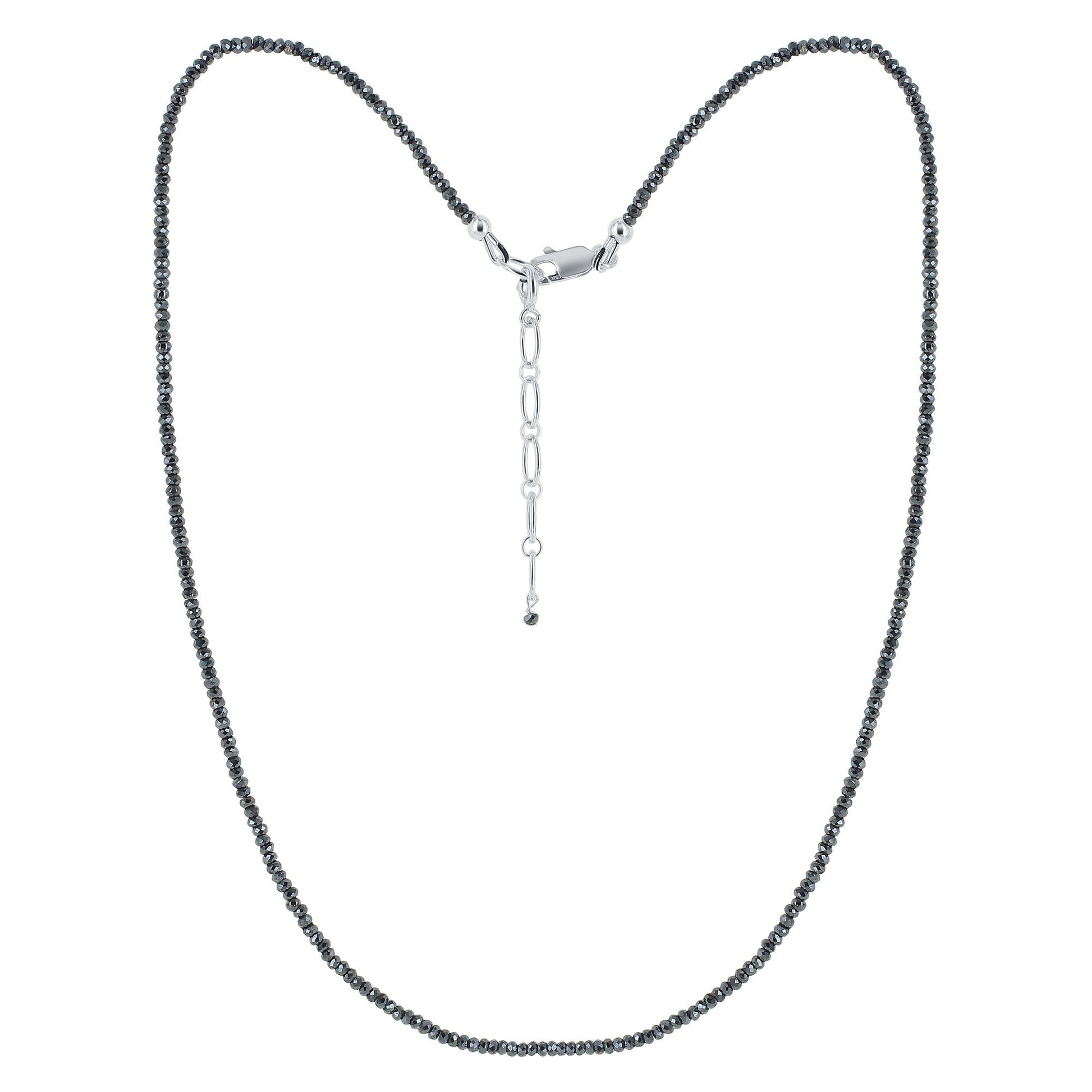 925 Sterling Silver Hematite Gemstone Necklace for Women - Gem Avenue