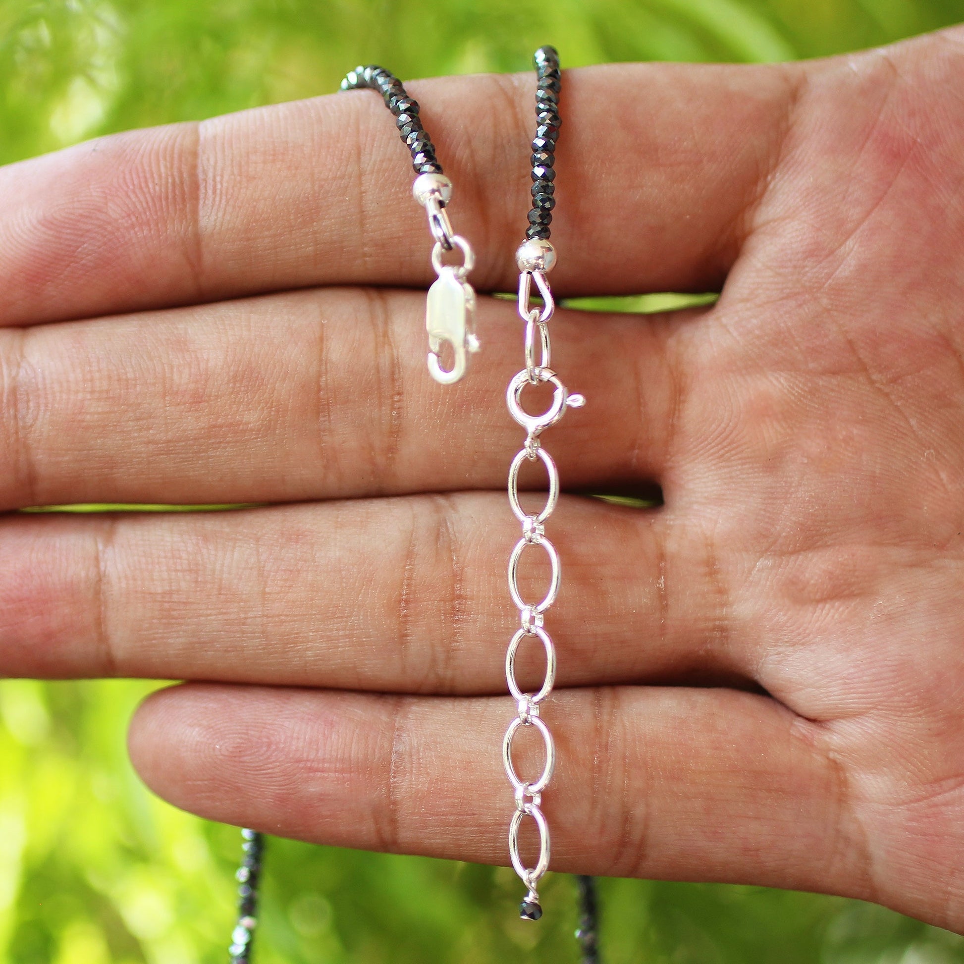 925 Sterling Silver Hematite Gemstone Necklace for Women - Gem Avenue