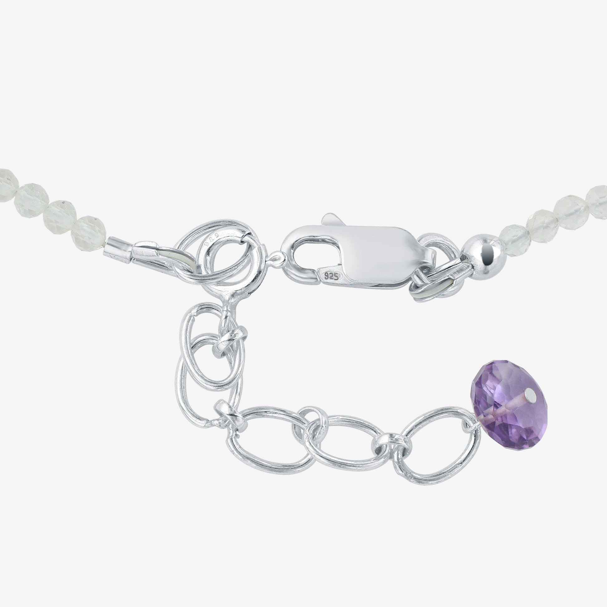 Natural Amethyst and White Topaz Gemstone Necklace - Gem Avenue