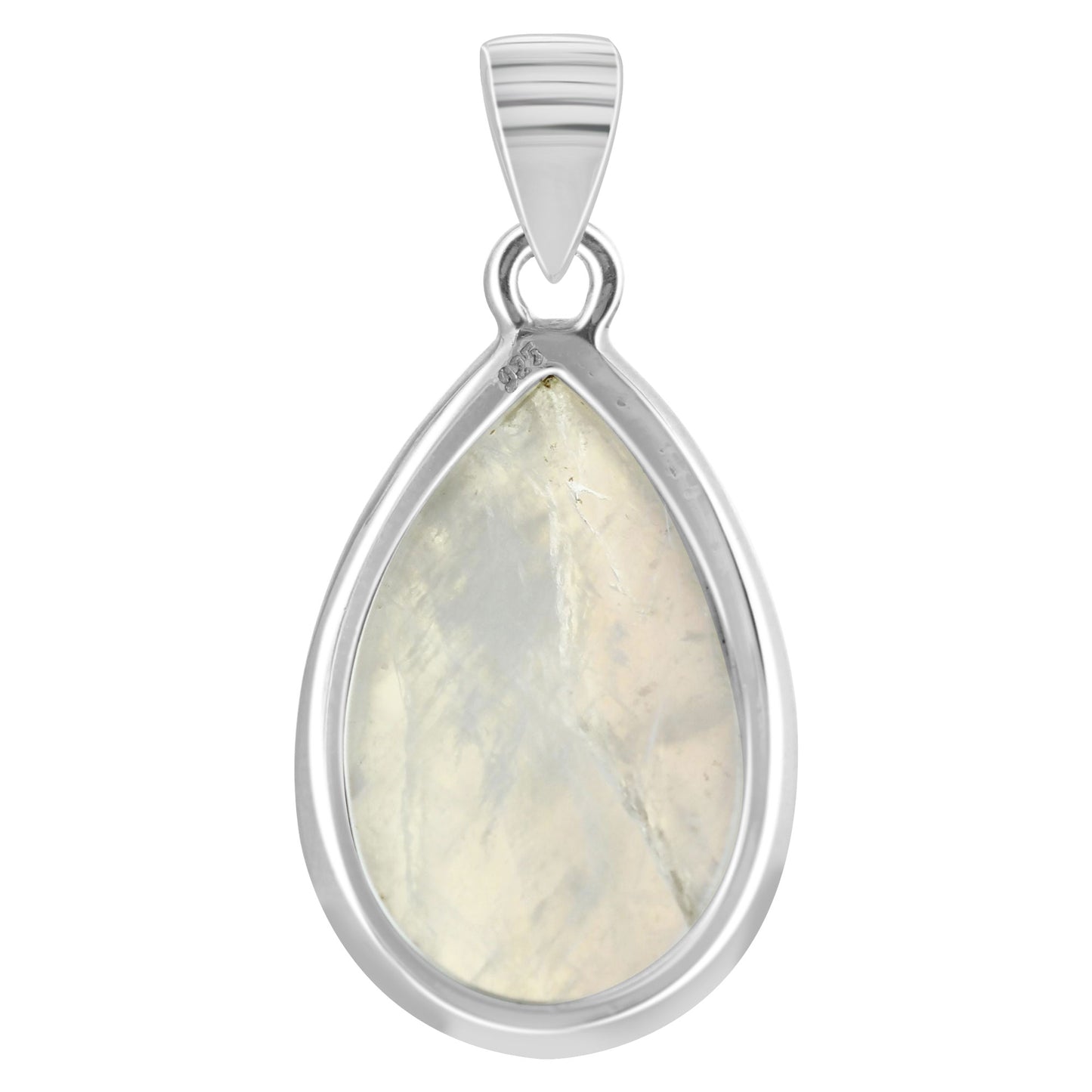 Rainbow Moonstone Pendant Necklace in 925 Sterling Silver Iridescent Gemstone Jewelry - GP345