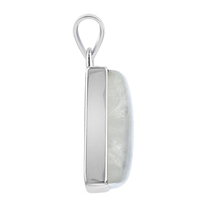 Rainbow Moonstone Pendant Necklace in 925 Sterling Silver Iridescent Gemstone Jewelry - GP345