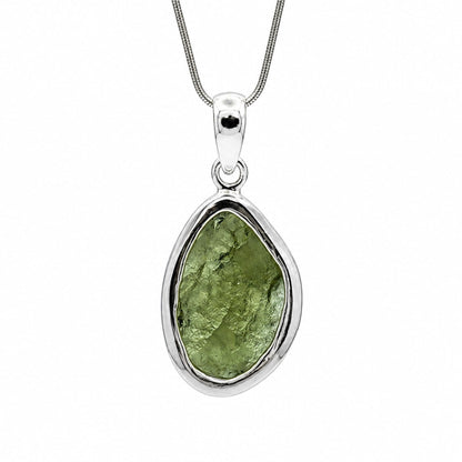 Moldavite Gemstone Pendant 925 Sterling Silver - Gem Avenue Retail
