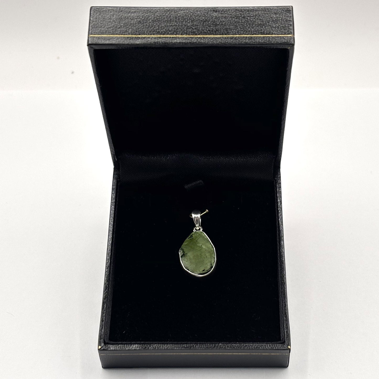 Moldavite Gemstone Pendant 925 Sterling Silver - Gem Avenue Retail