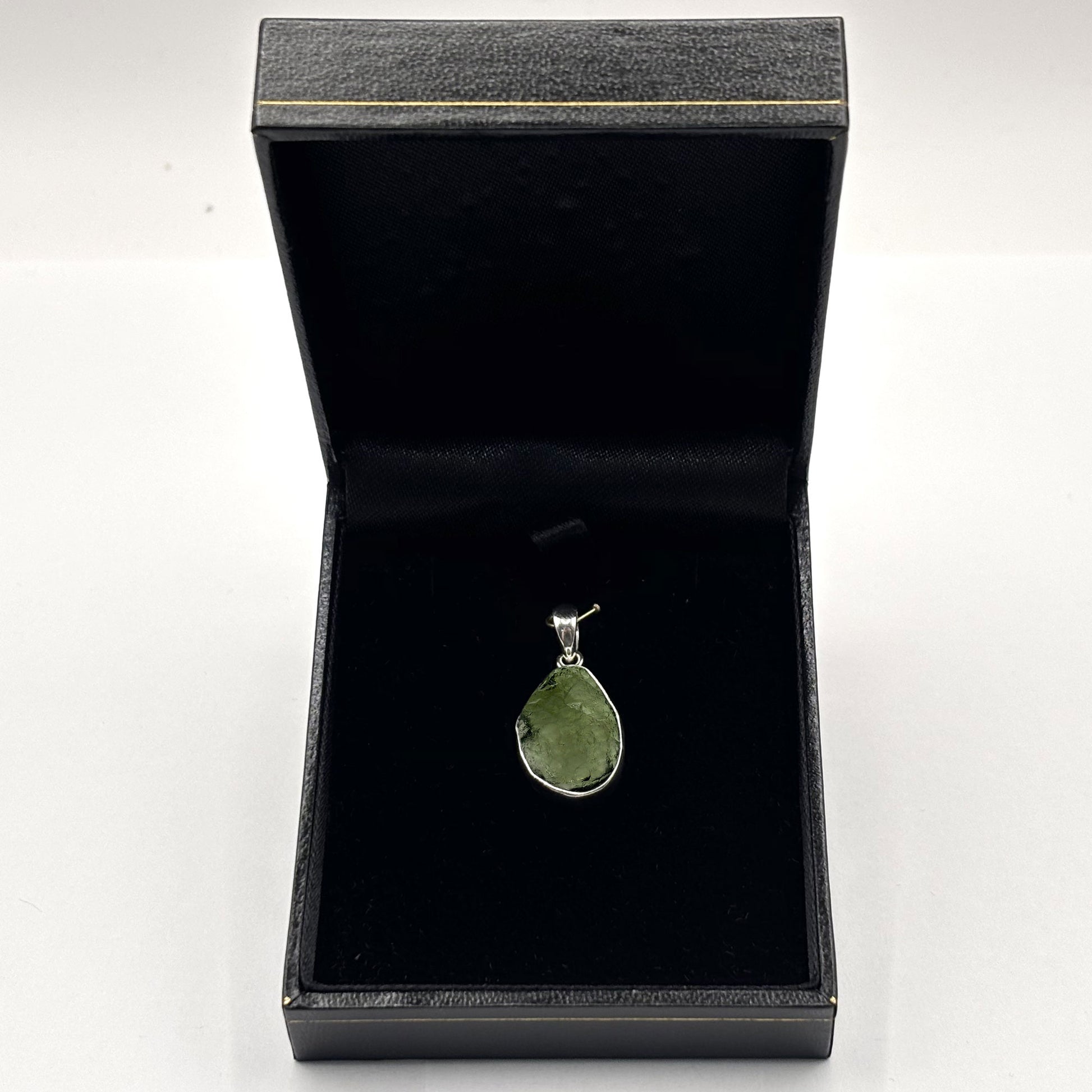 Moldavite Gemstone Pendant 925 Sterling Silver - Gem Avenue Retail