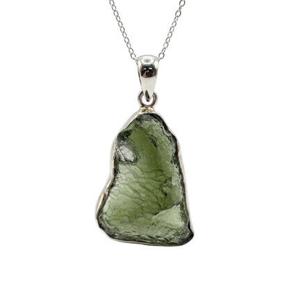 Moldavite Gemstone Pendant 925 Sterling Silver - Gem Avenue Retail