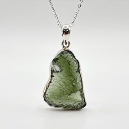 Moldavite Gemstone Pendant 925 Sterling Silver - Gem Avenue Retail