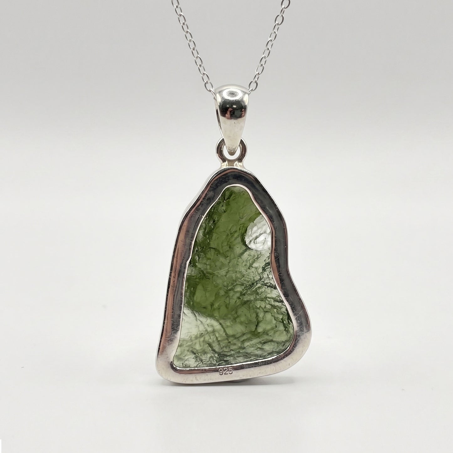 Moldavite Gemstone Pendant 925 Sterling Silver - Gem Avenue Retail