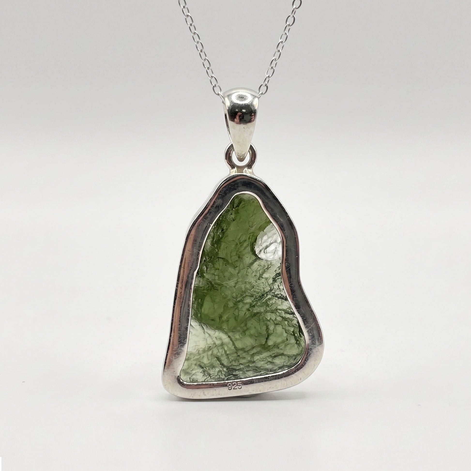 Moldavite Gemstone Pendant 925 Sterling Silver - Gem Avenue Retail