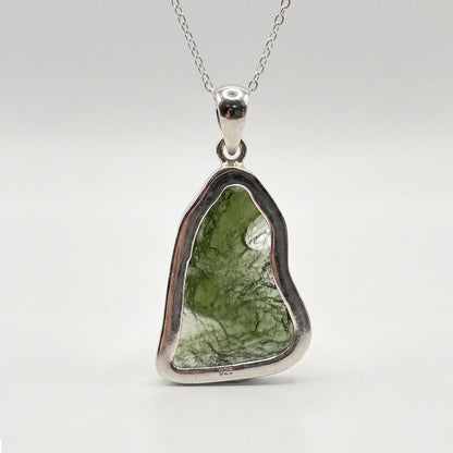Moldavite Gemstone Pendant 925 Sterling Silver - Gem Avenue Retail