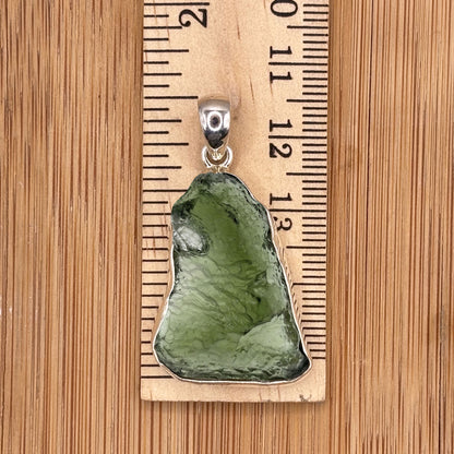 Moldavite Gemstone Pendant 925 Sterling Silver - Gem Avenue Retail