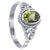 Oval Peridot Gemstone 925 Sterling Silver Solitaire Ring for Women