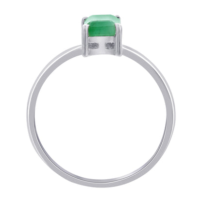 925 Sterling Silver Emerald Gemstone  Rings - Gem Avenue