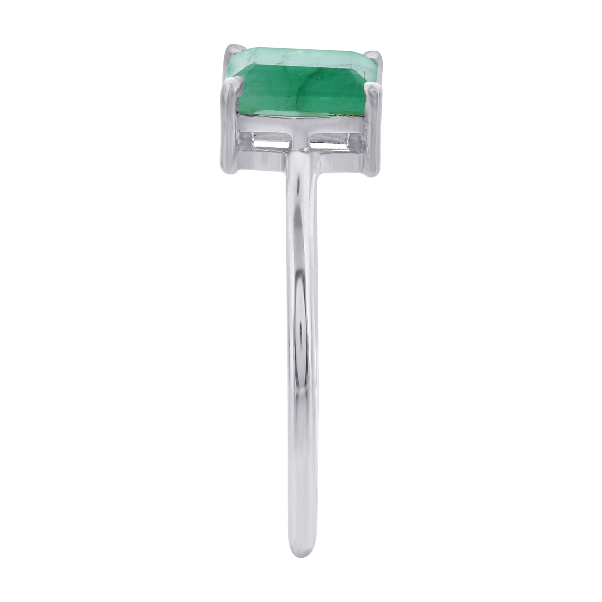 925 Sterling Silver Emerald Gemstone  Rings - Gem Avenue
