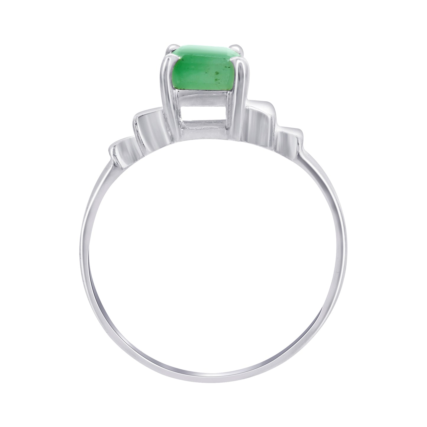 925 Sterling Silver Emerald Engagement Ring Size 6 Octagon Cut Green Gemstone Promise Ring, Wedding Jewelry for Women