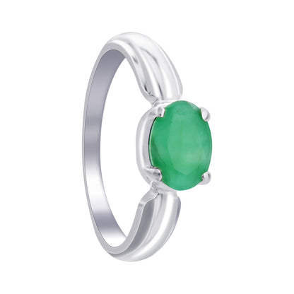 925 Sterling Silver Emerald Ring - Gem Avenue