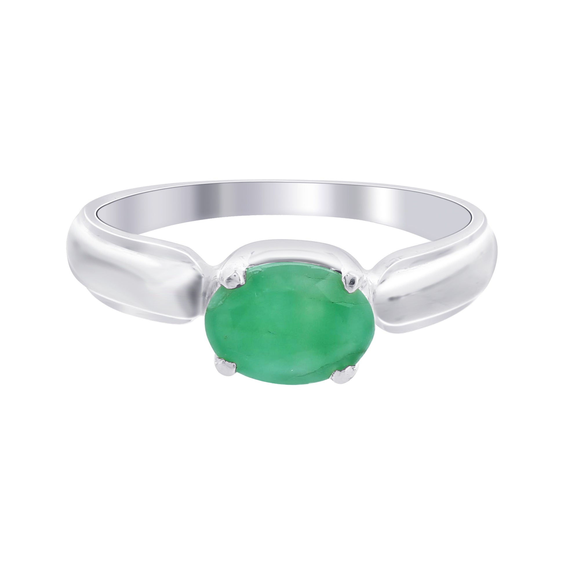 925 Sterling Silver Emerald Ring - Gem Avenue