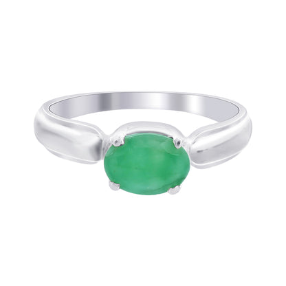 925 Sterling Silver Emerald Ring - Gem Avenue