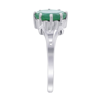 925 Sterling Silver Emerald Rings - Gem Avenue