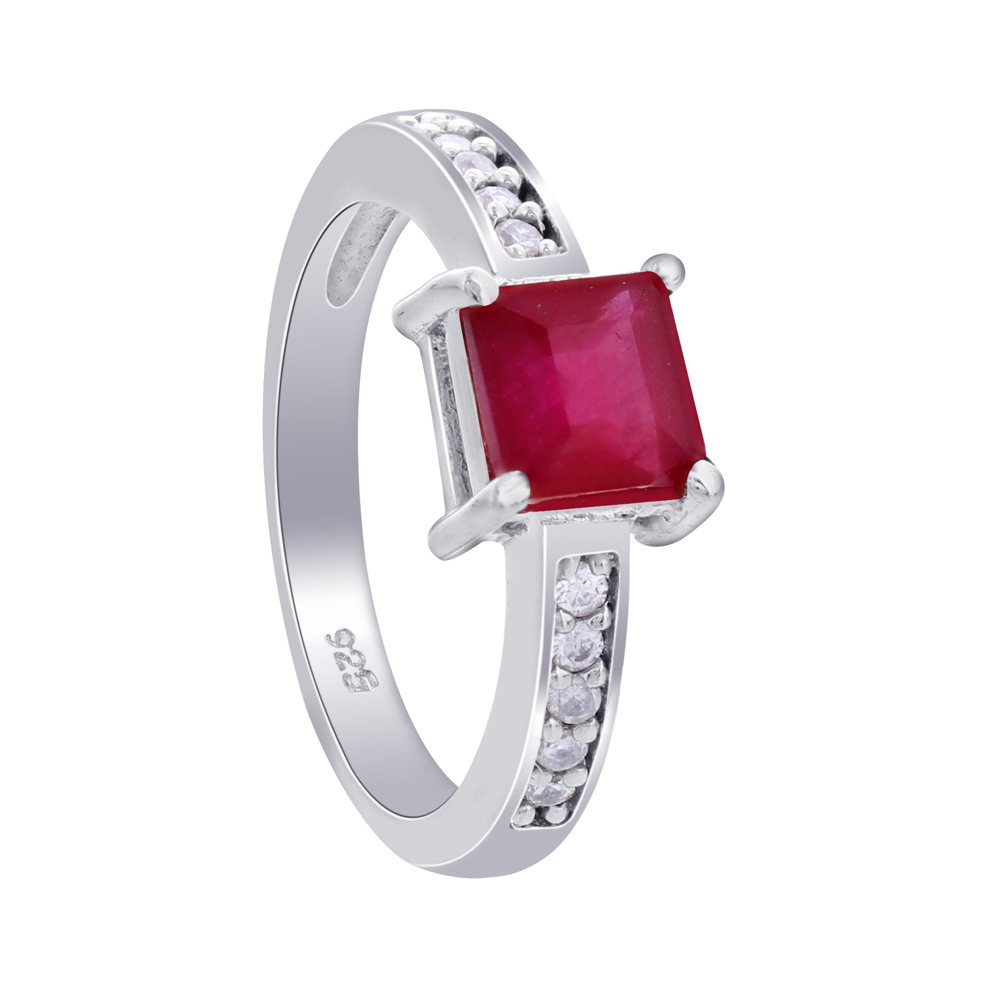 925 Sterling Silver Ruby Gemstone Ring - Gem Avenue