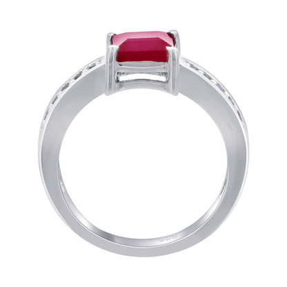 925 Sterling Silver Ruby Gemstone Ring - Gem Avenue