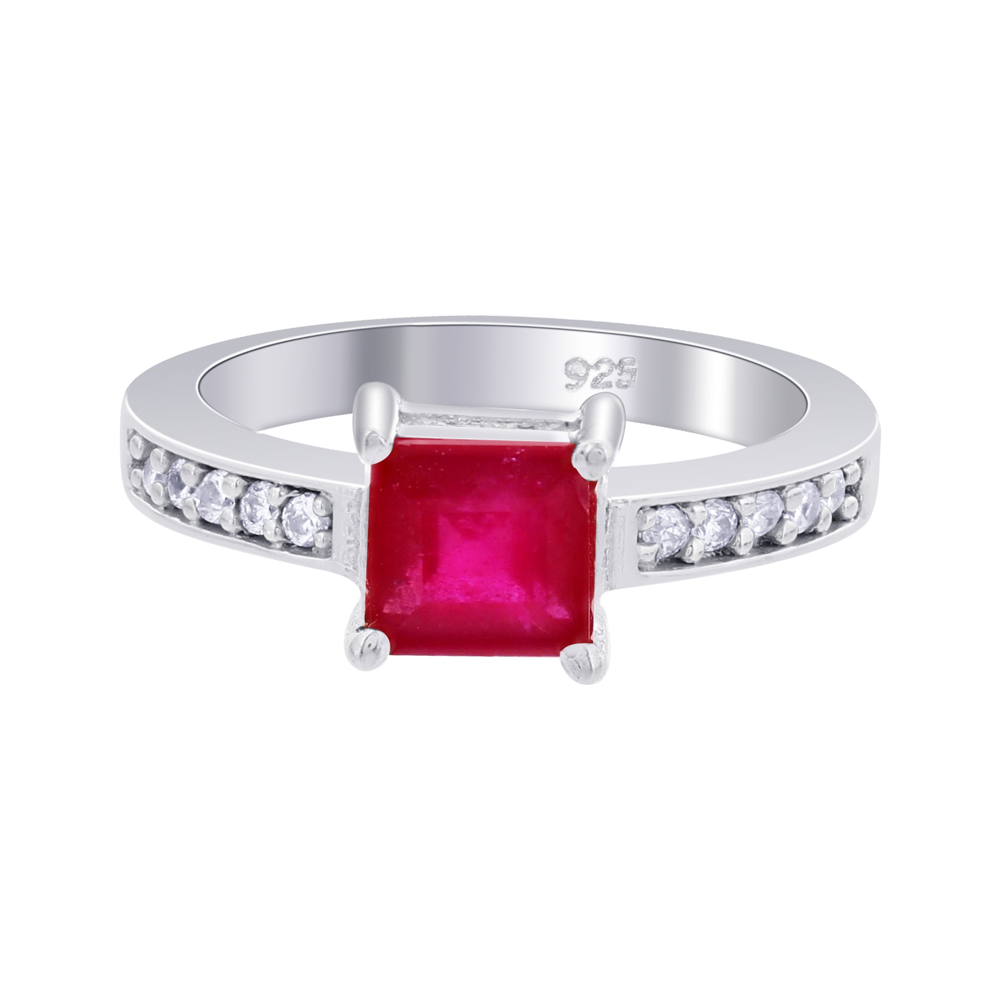 925 Sterling Silver Ruby Gemstone Ring - Gem Avenue
