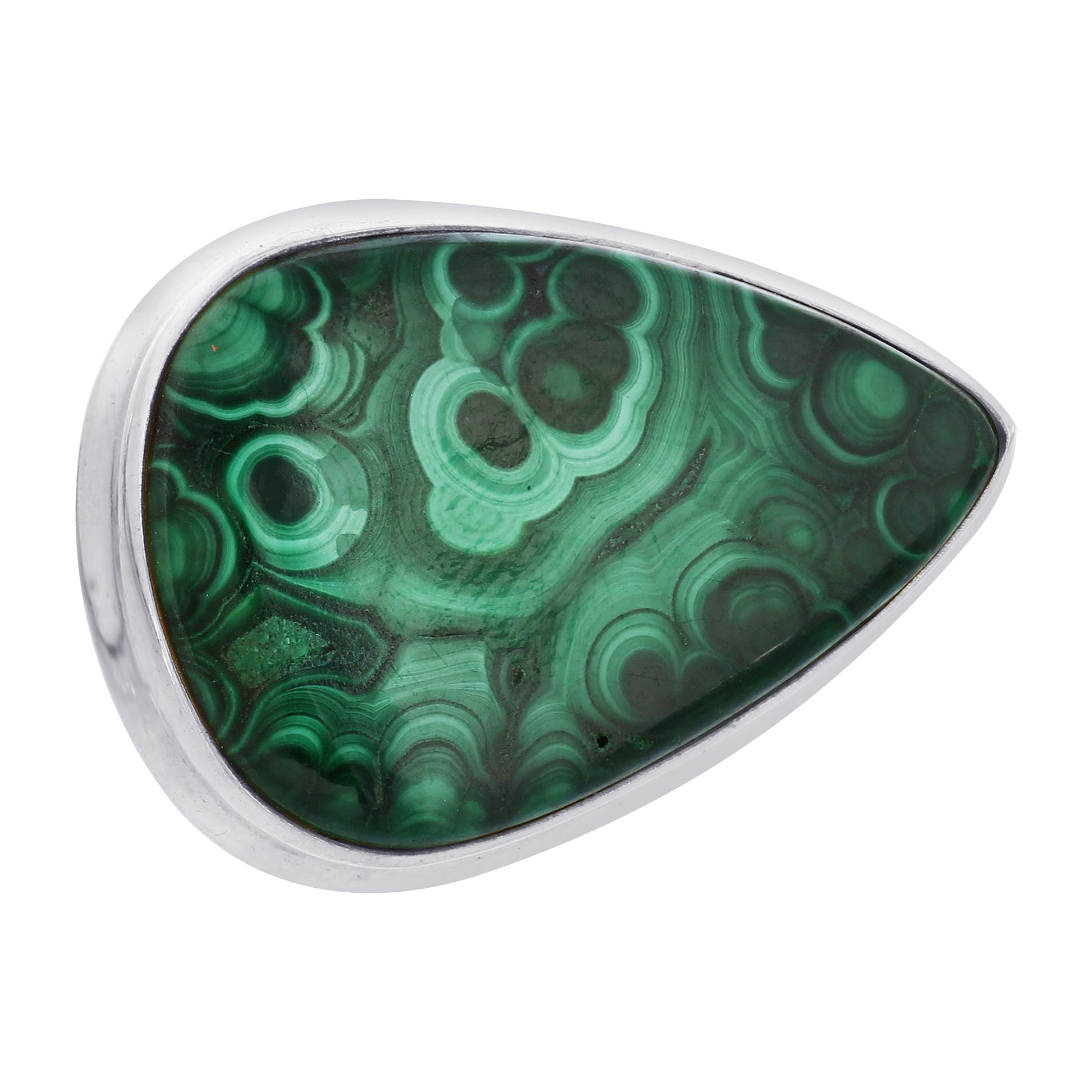 925 Sterling Silver Malachite Gemstone Ring - Gem Avenue