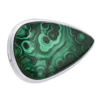 925 Sterling Silver Malachite Gemstone Ring - Gem Avenue