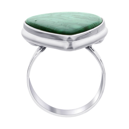 925 Sterling Silver Malachite Gemstone Ring - Gem Avenue