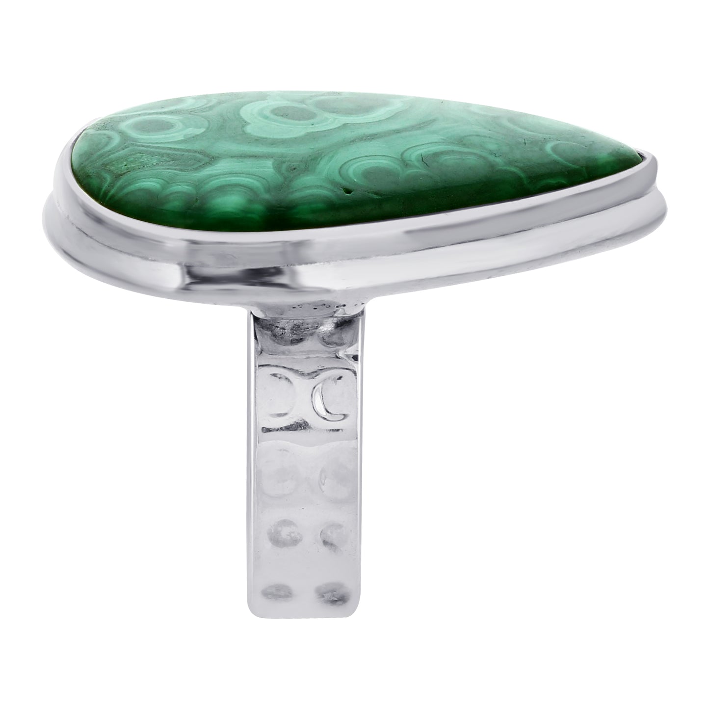 925 Sterling Silver Malachite Gemstone Ring - Gem Avenue