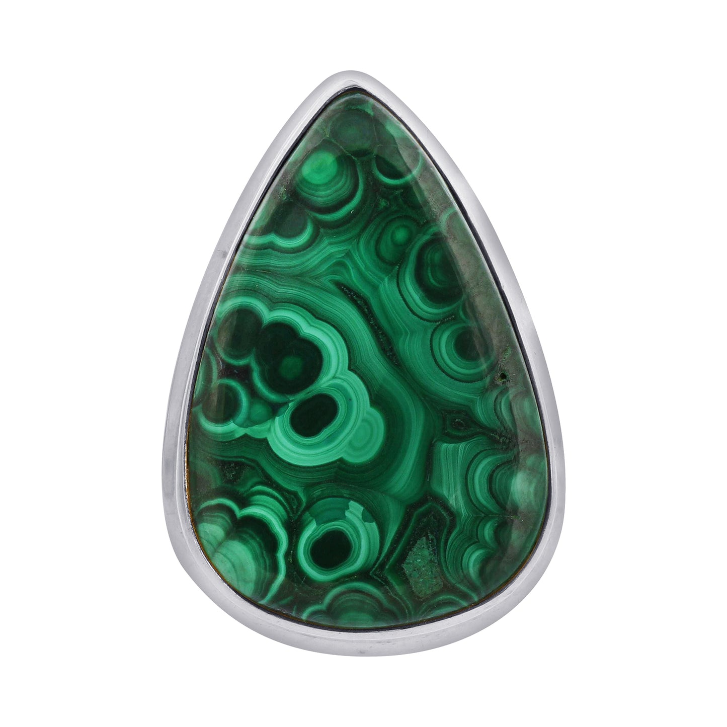925 Sterling Silver Malachite Gemstone Ring - Gem Avenue