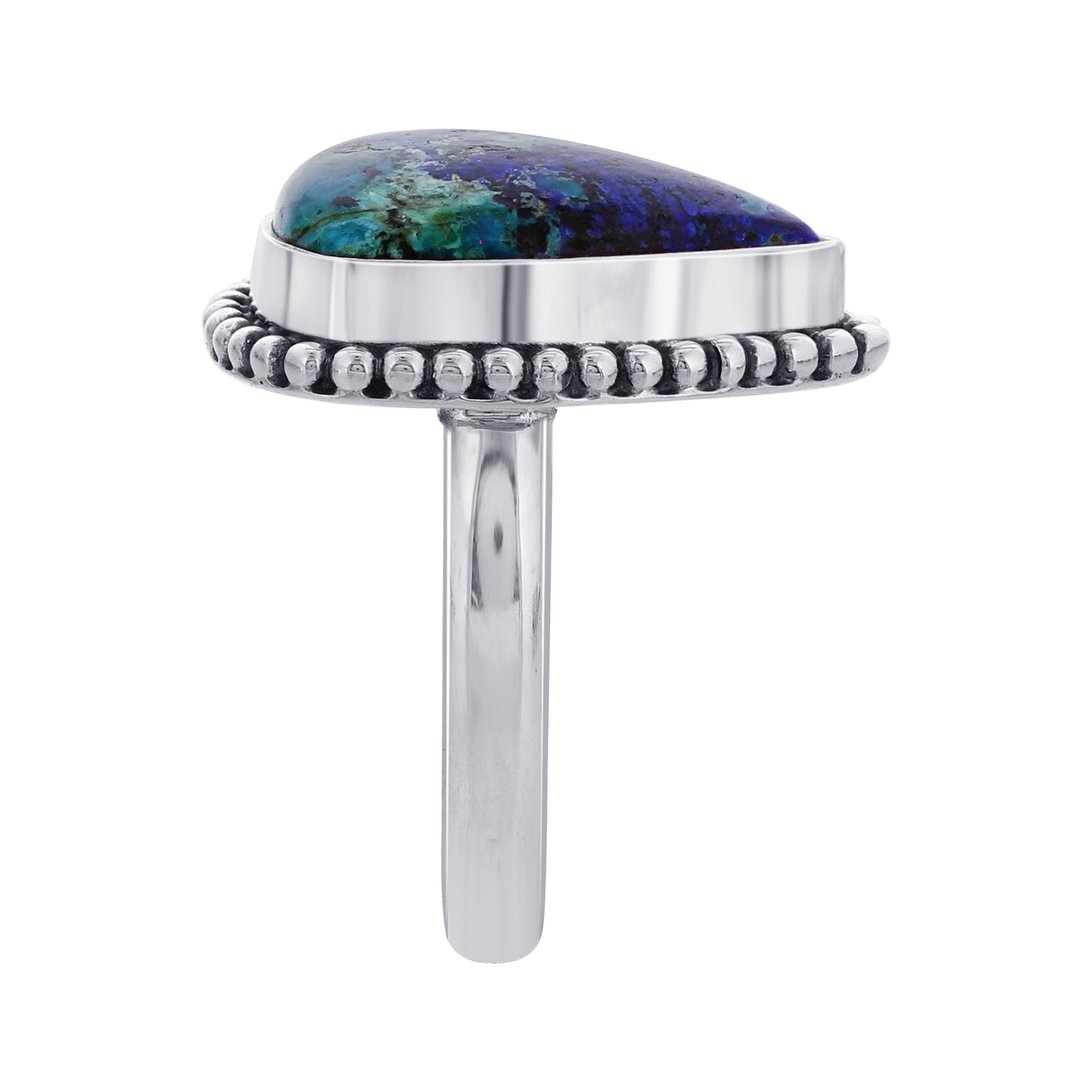 925 Sterling Silver Azurite Malachite Gemstone Ring - Gem Avenue Retail