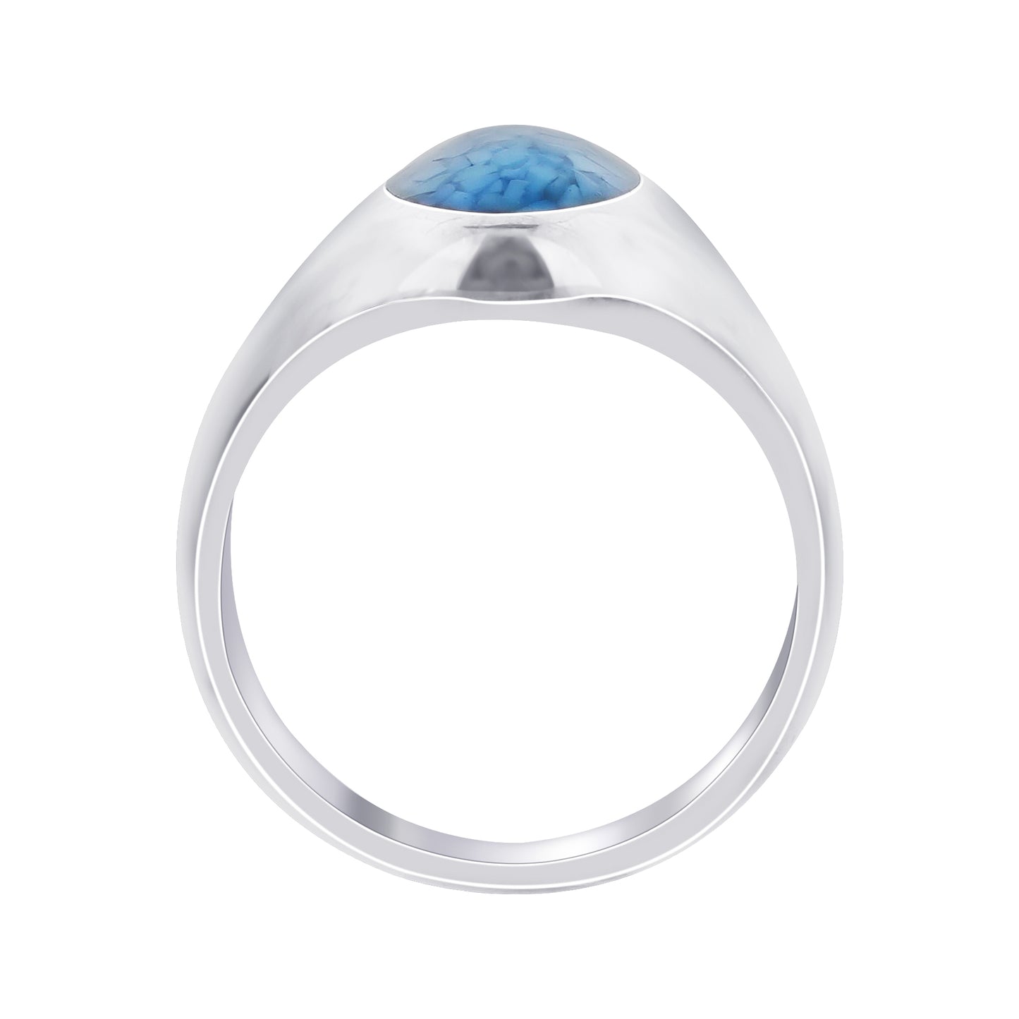 Men's 925 Sterling Silver Blue Turquoise Ring Vintage Oval Stone Design, Handmade Statement Jewelry - GR578