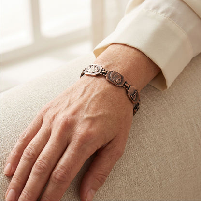 13mm wide Magnetic Link Copper Clad Bracelet with 8.5 inch long - Gem Avenue
